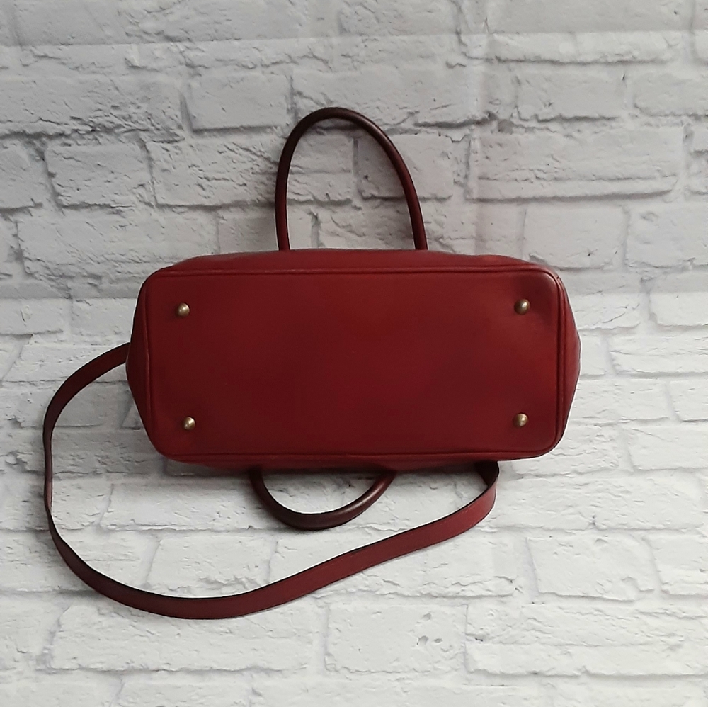 Floto red genuine leather satchel bag - Picture 7 of 16